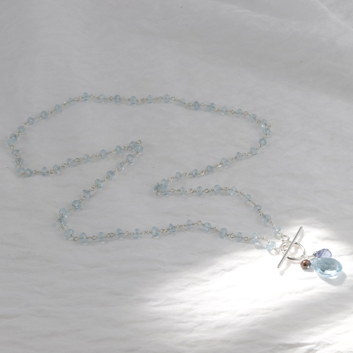 Blue Topaz Toggle Necklace - Limited Edition