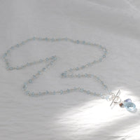 Blue Topaz Toggle Necklace - Limited Edition
