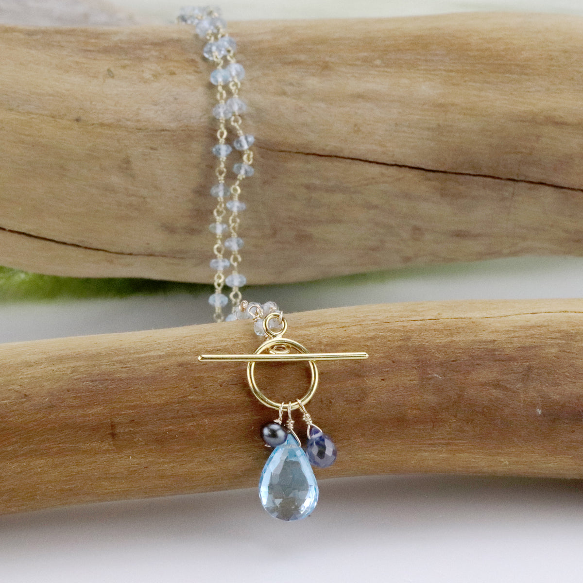 Blue Topaz Toggle Necklace - Limited Edition