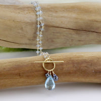 Blue Topaz Toggle Necklace - Limited Edition