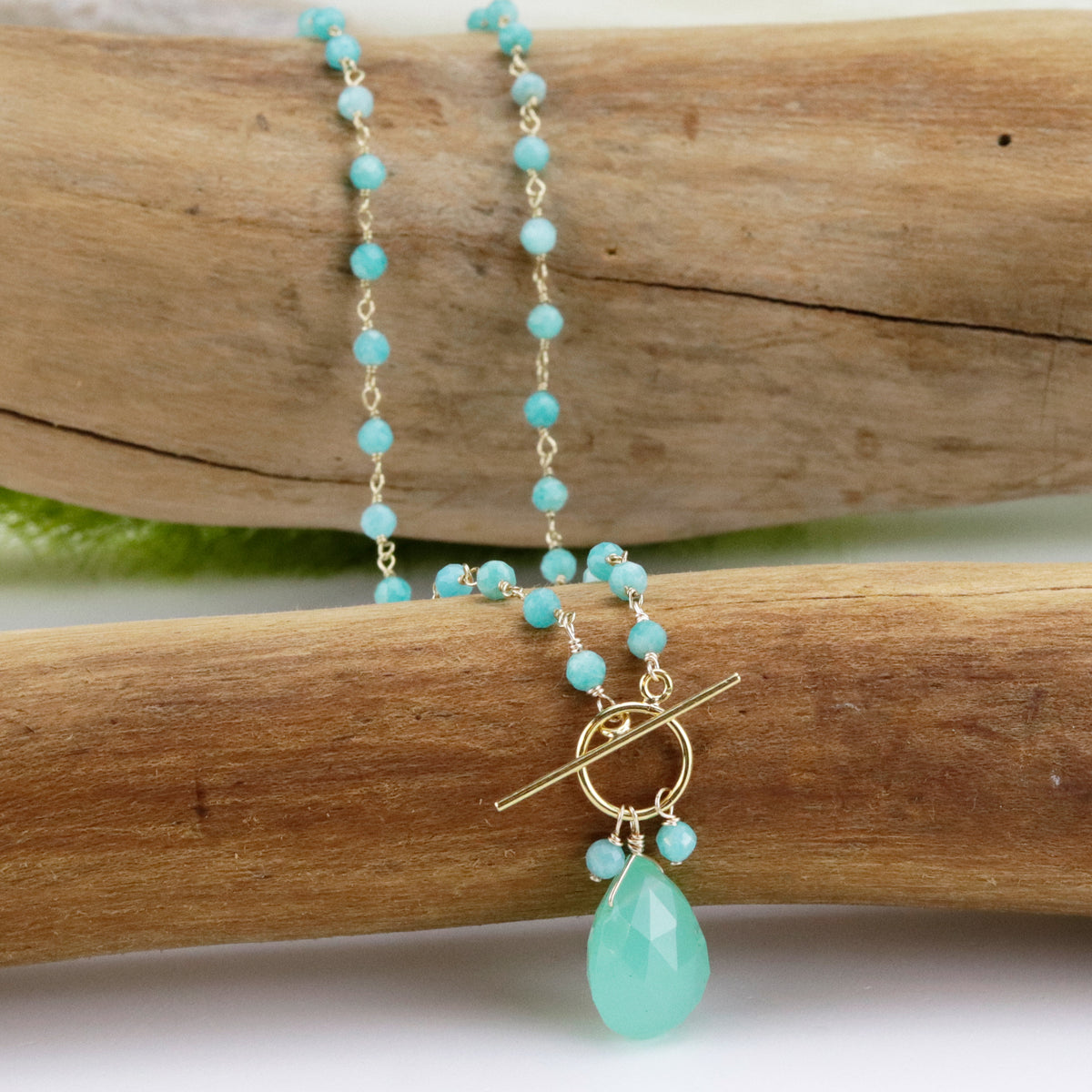 Chrysoprase Toggle Necklace - Limited Edition