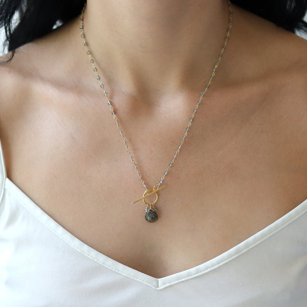 Labradorite Toggle Necklace - Limited Edition