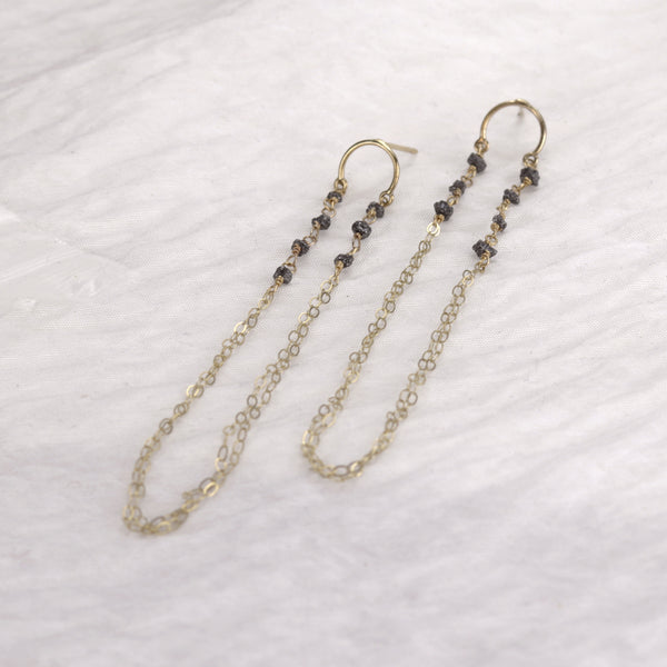 9ct Gold Chain & Diamond Earrings
