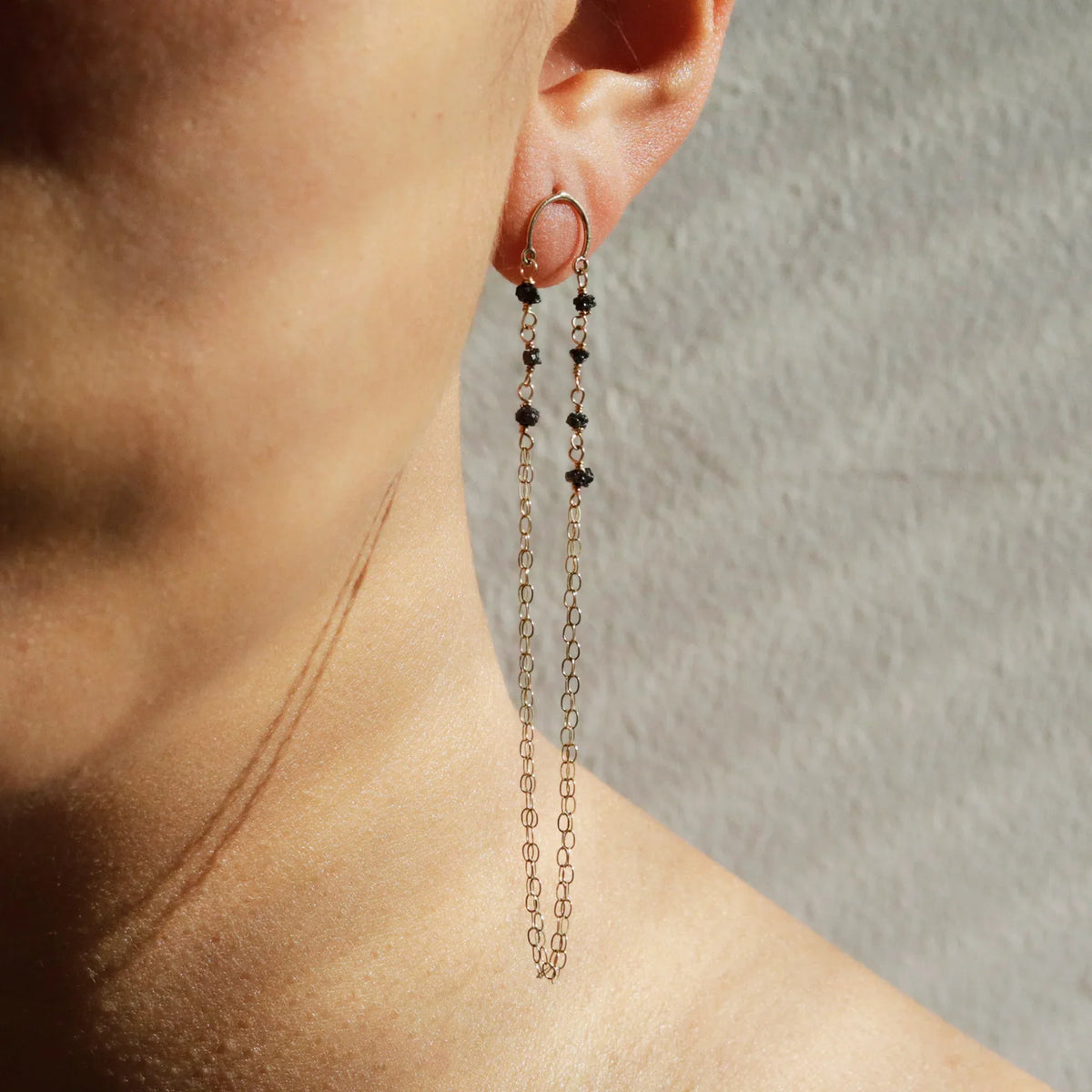 9ct Gold Chain & Diamond Earrings