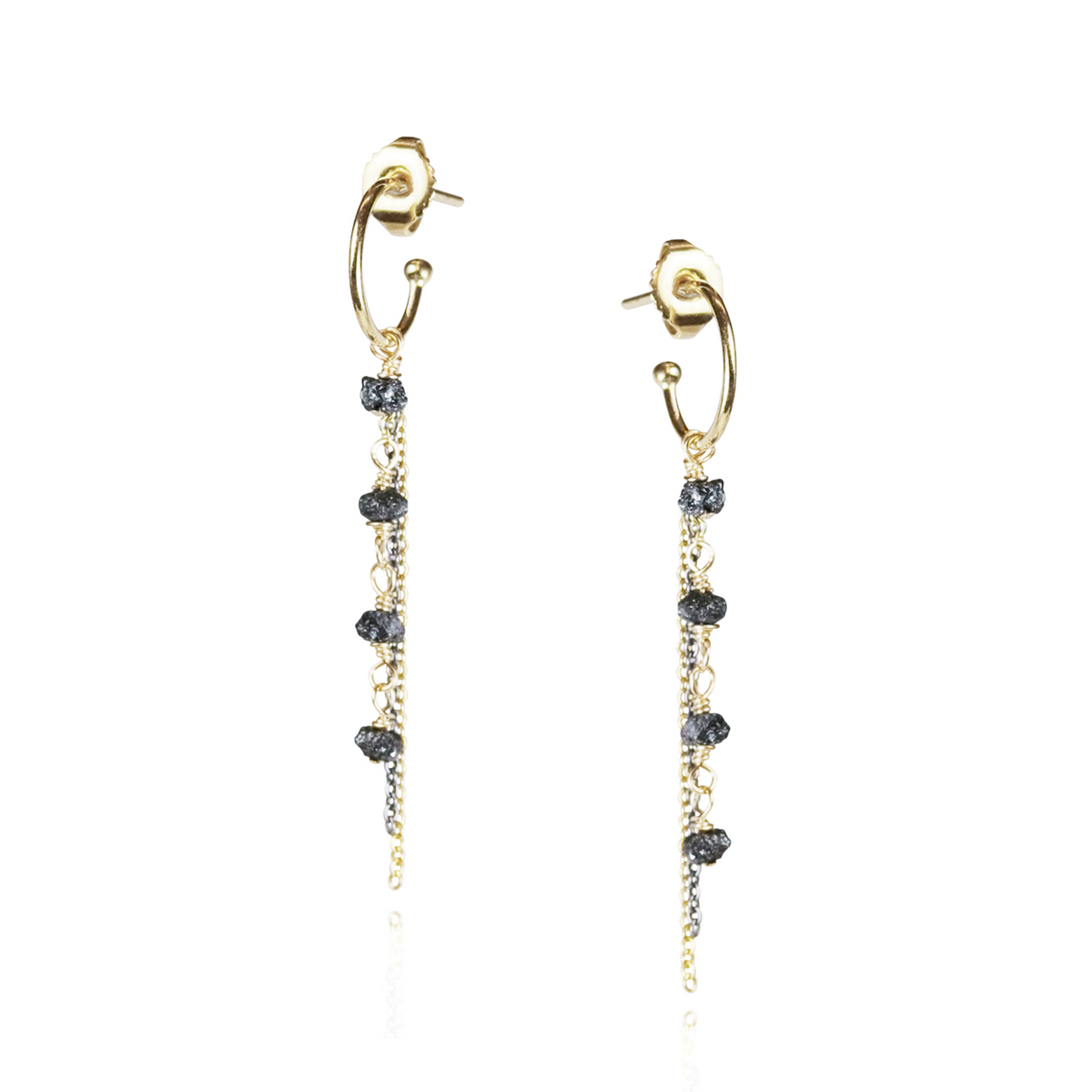 Mini Diamond & Chain Hoops