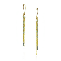 Gold Diamond Chain Earrings
