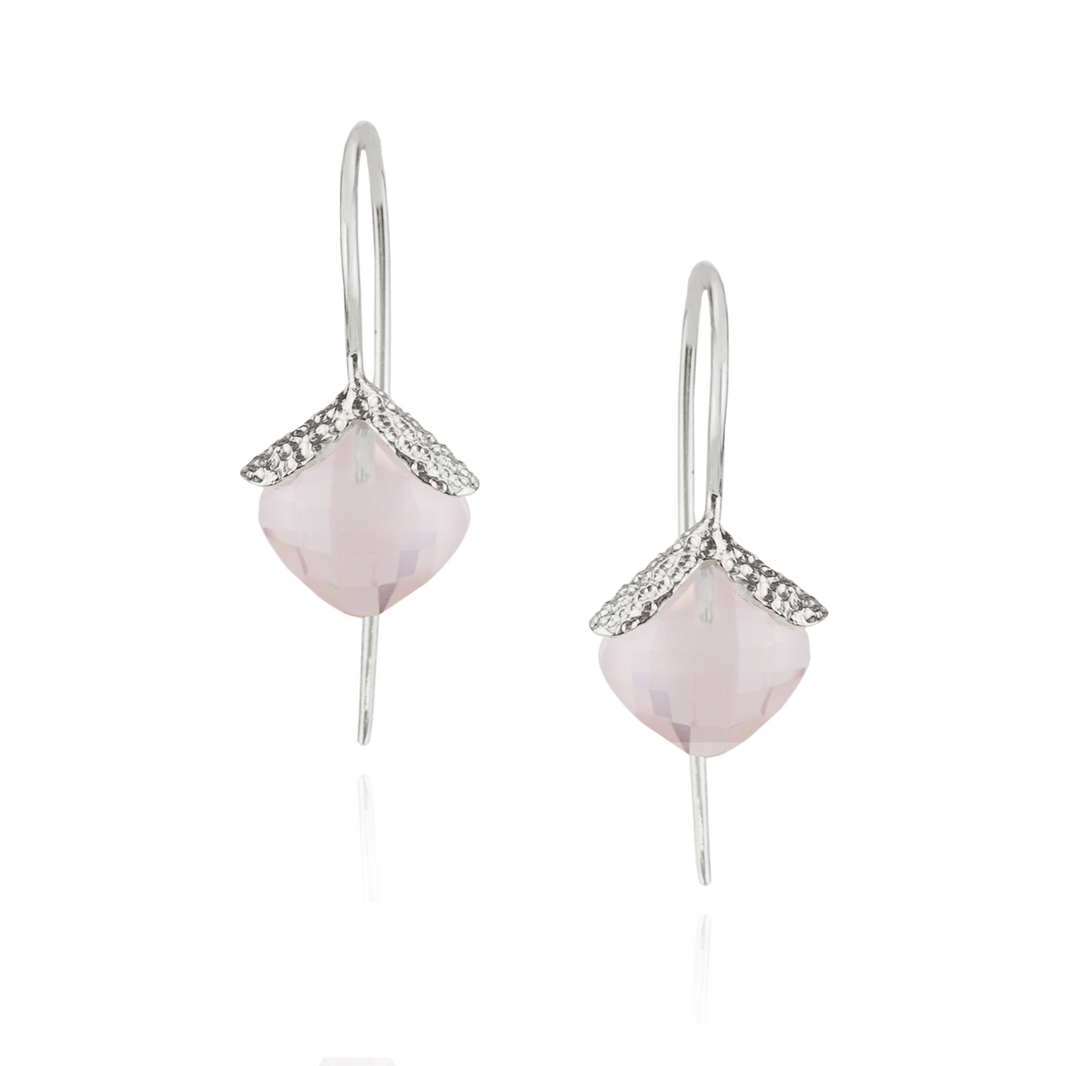 Cushion Cut Textured Earrings