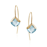 Cushion Cut Textured Earrings