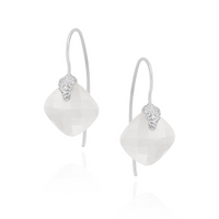 Cushion Cut Textured Earrings