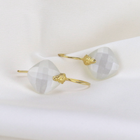 Cushion Cut Textured Earrings