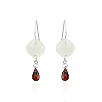 Cushion Cut Gemstones & Teardrop Earrings