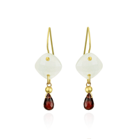Cushion Cut Gemstones & Teardrop Earrings