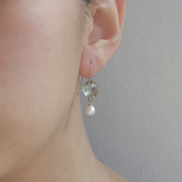 Cushion Cut Gemstones & Pearl Earrings