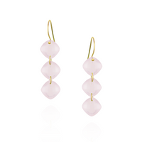 Triple Cushion Cut Gemstone Earrings