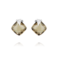 Large Cushion Cut Textured Studs
