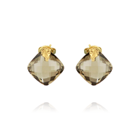Large Cushion Cut Textured Studs