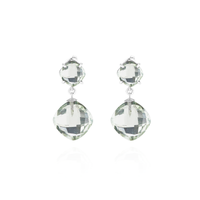 Double Cushion Cut Drop Earrings