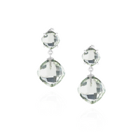Double Cushion Cut Drop Earrings