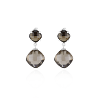 Double Cushion Cut Drop Earrings