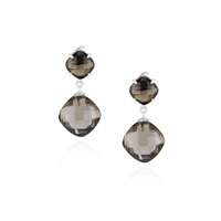 Double Cushion Cut Drop Earrings