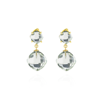 Double Cushion Cut Drop Earrings