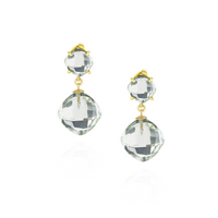 Double Cushion Cut Drop Earrings