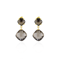 Double Cushion Cut Drop Earrings