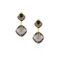Double Cushion Cut Drop Earrings