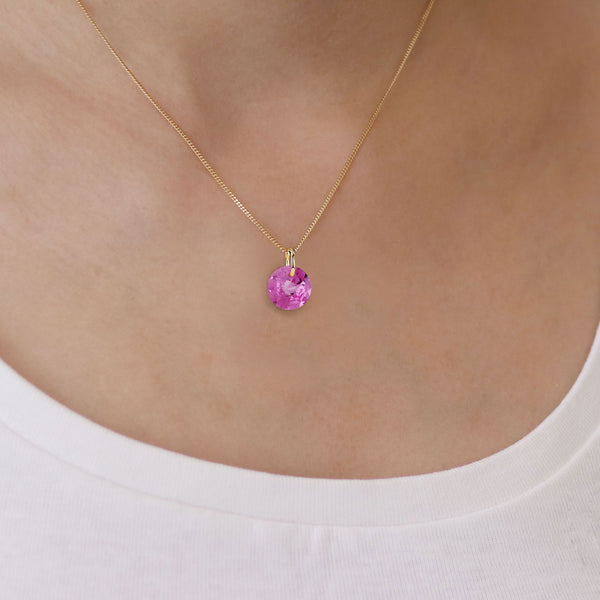 Floating Circular Gem Pendant