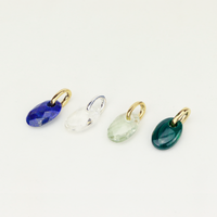 Faceted Oval Gemstone Charm
