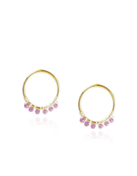 Small Wire Wrapped Hoop Earrings