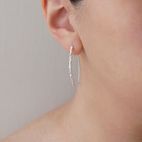 Granulated Silver Textured Earrings