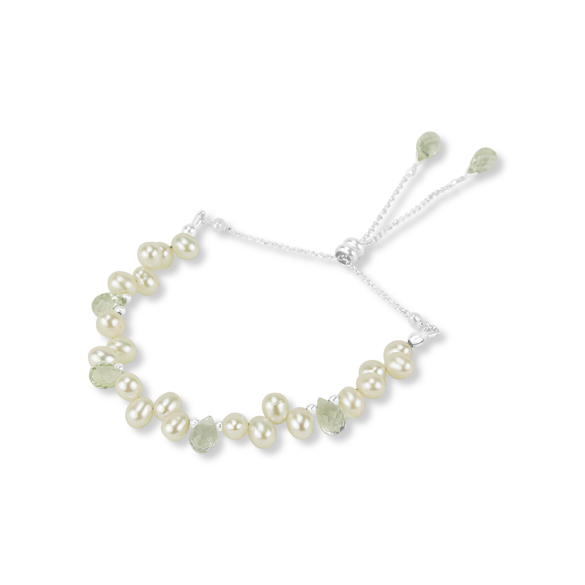 Pearl & Teardrop Slider Bracelet
