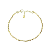 Faceted Gold Nugget Bead Bracelet