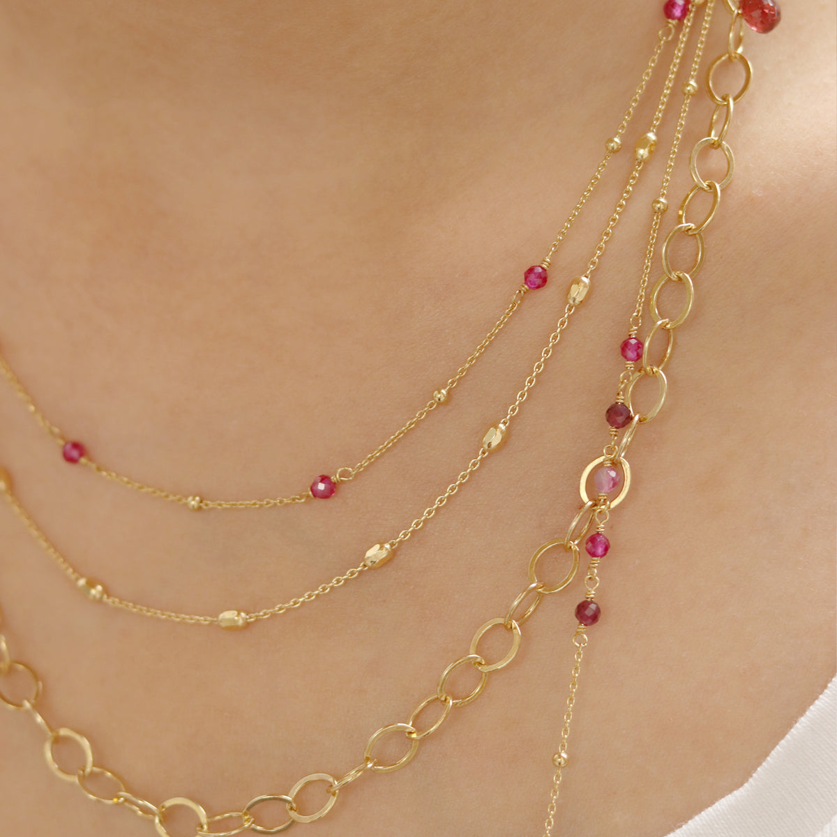 Beaded Satellite Chain Necklace