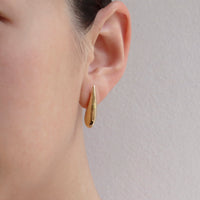 Long Teardrop Stud Earrings