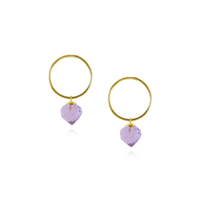 Amethyst Hoop Earrings