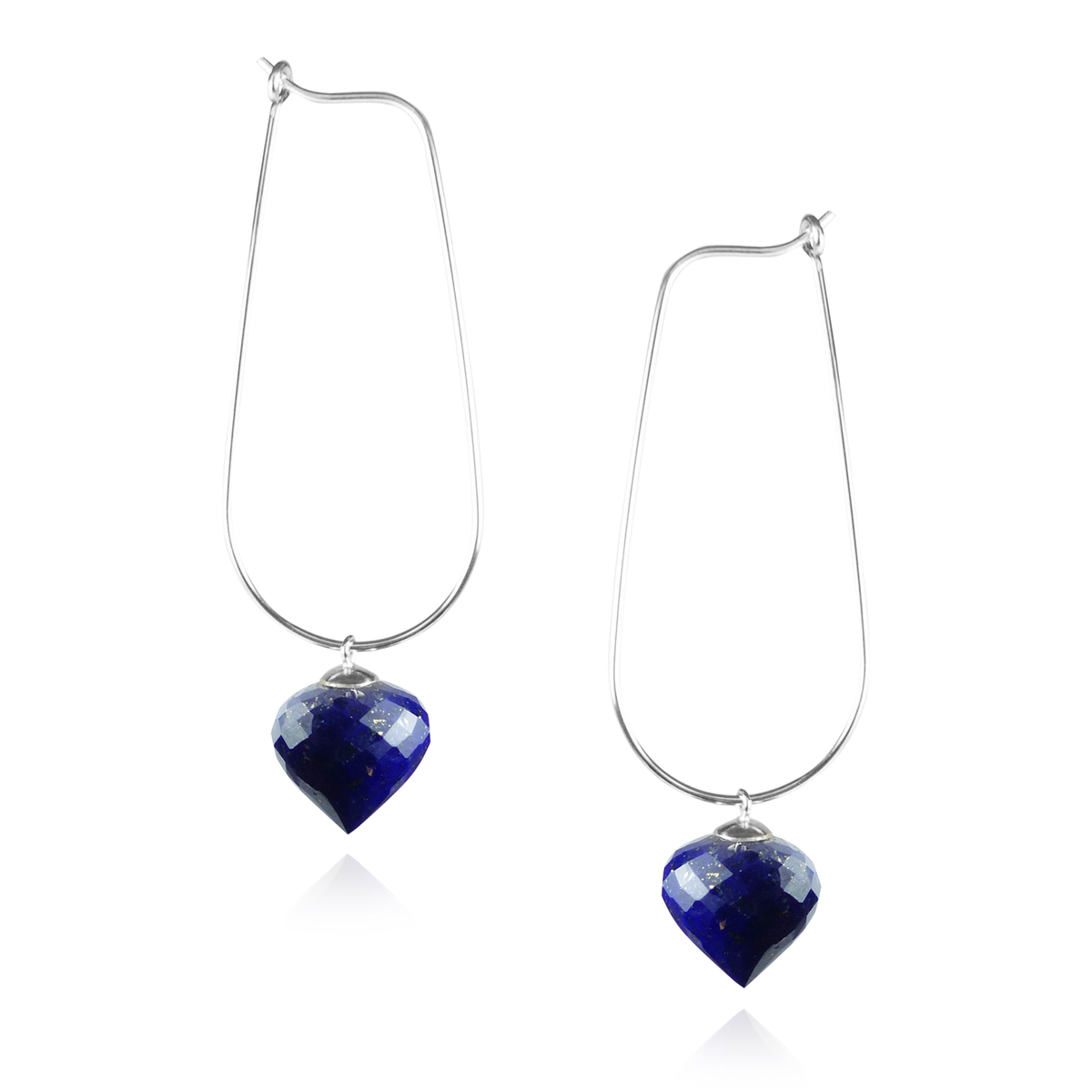 Modern Oval Hoop Minaret Earrings