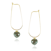 Modern Oval Hoop Minaret Earrings