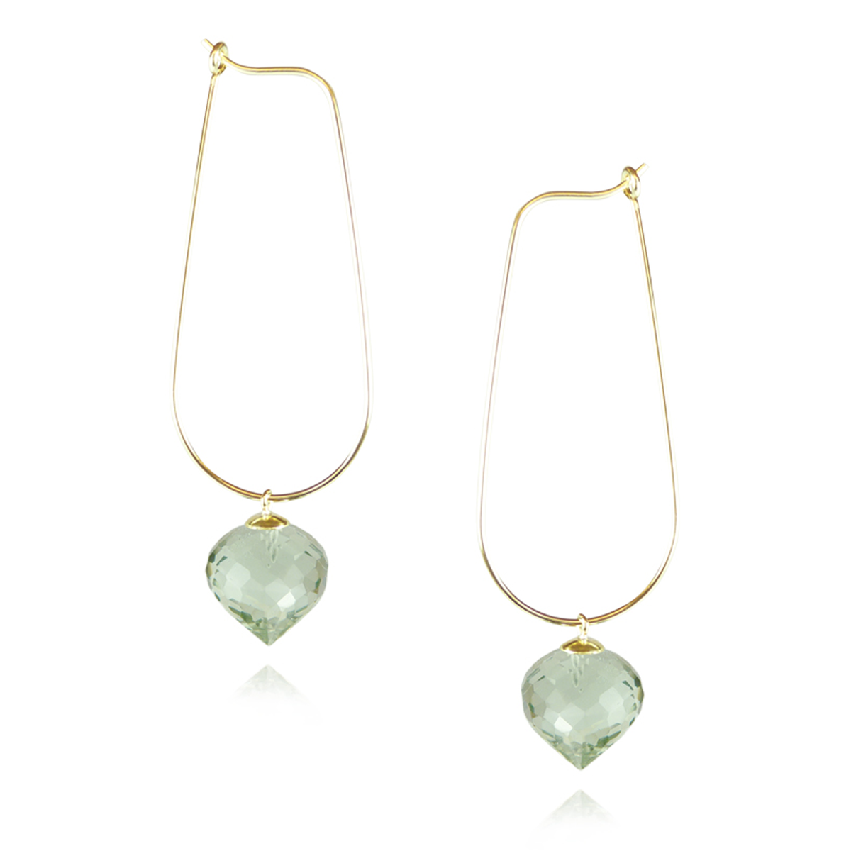 Modern Oval Hoop Minaret Earrings