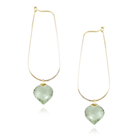 Modern Oval Hoop Minaret Earrings