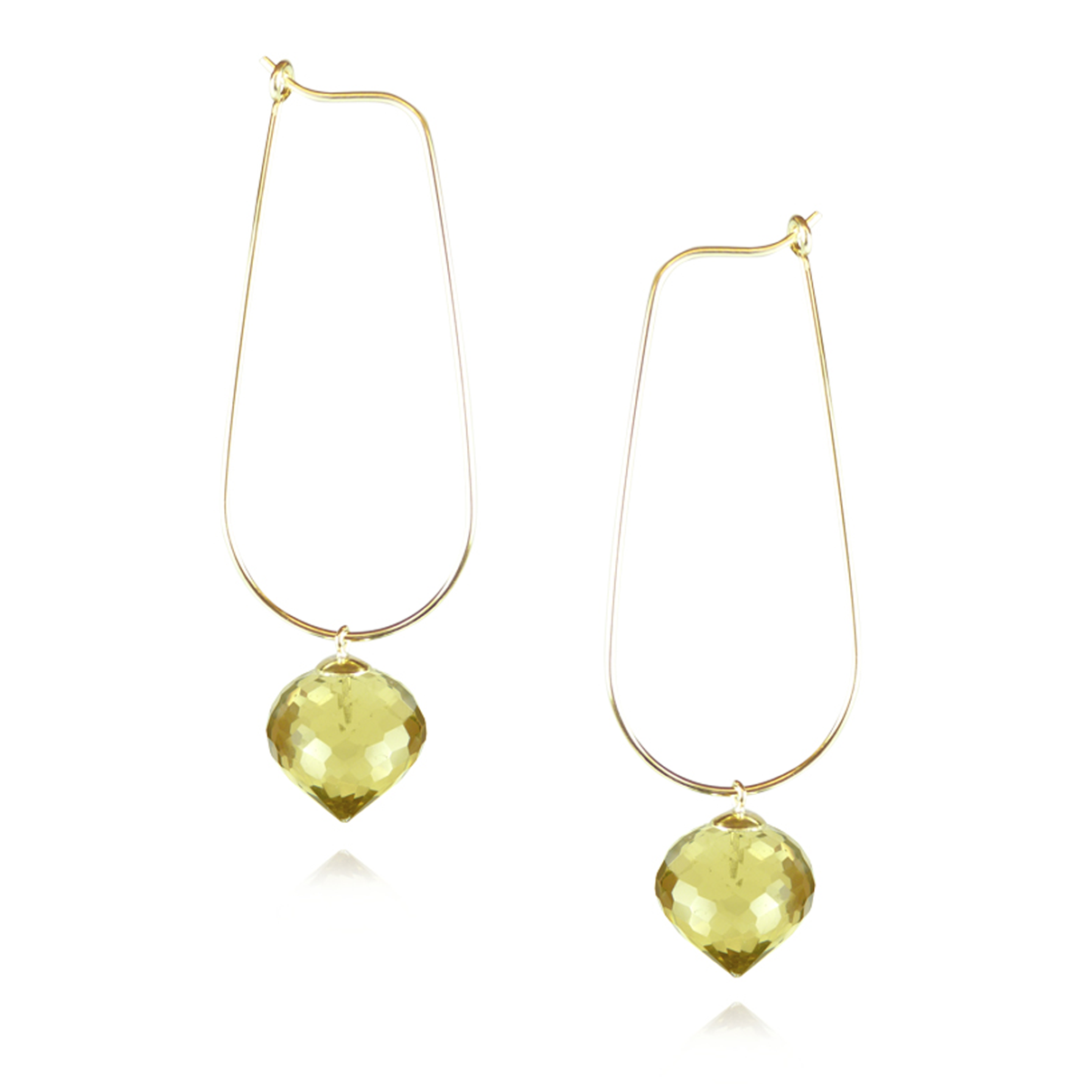 Modern Oval Hoop Minaret Earrings