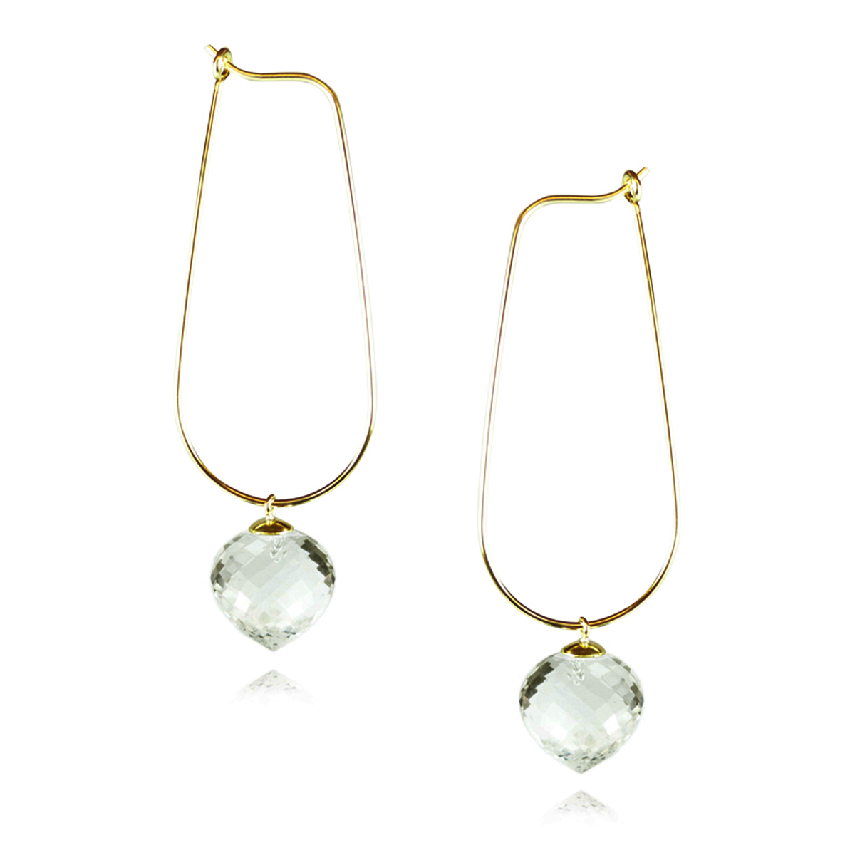 Modern Oval Hoop Minaret Earrings
