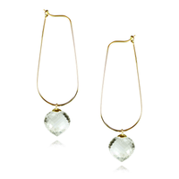 Modern Oval Hoop Minaret Earrings