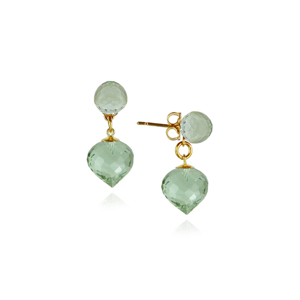 Double Gem Drop Earrings