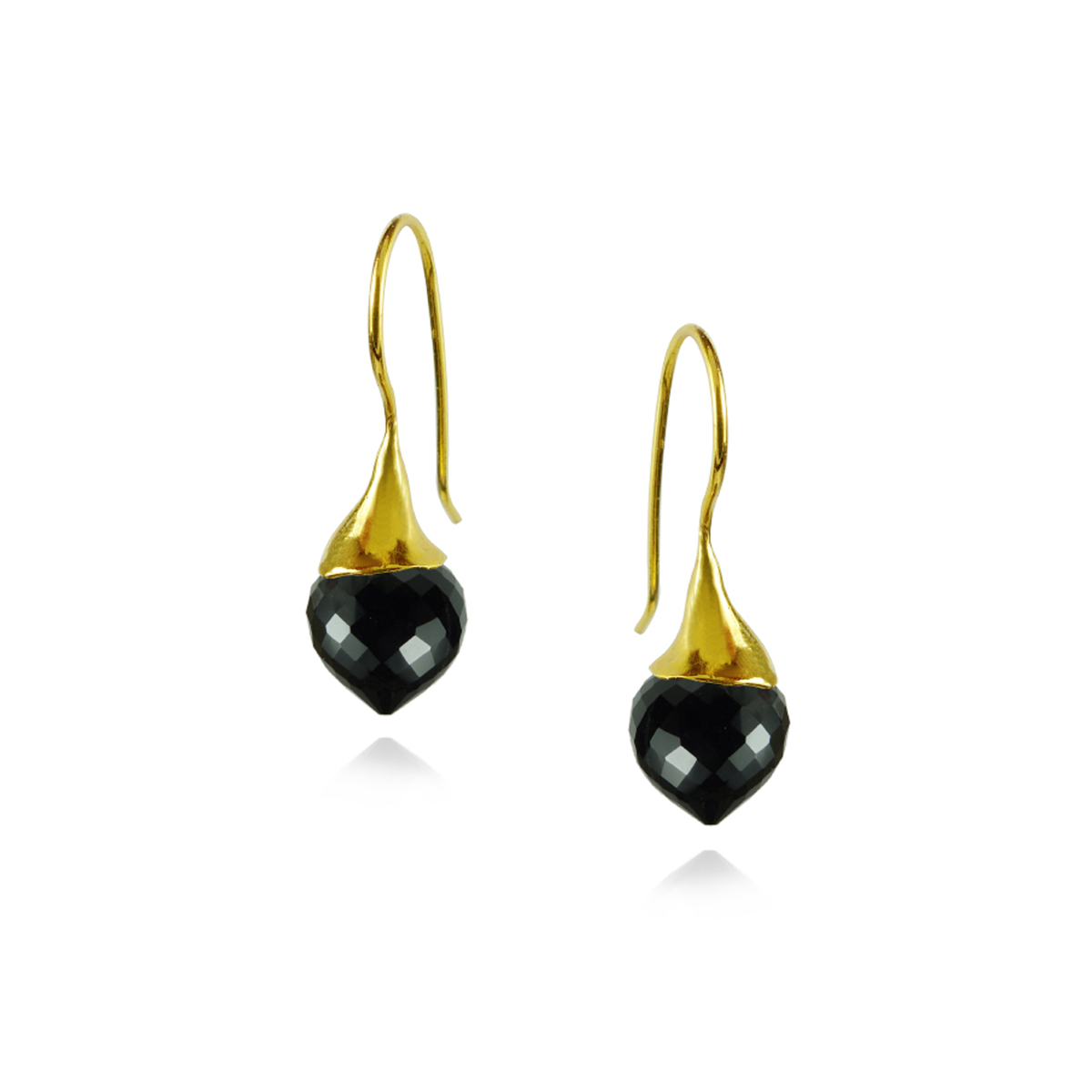 Minaret Gold Fish Hook Earrings