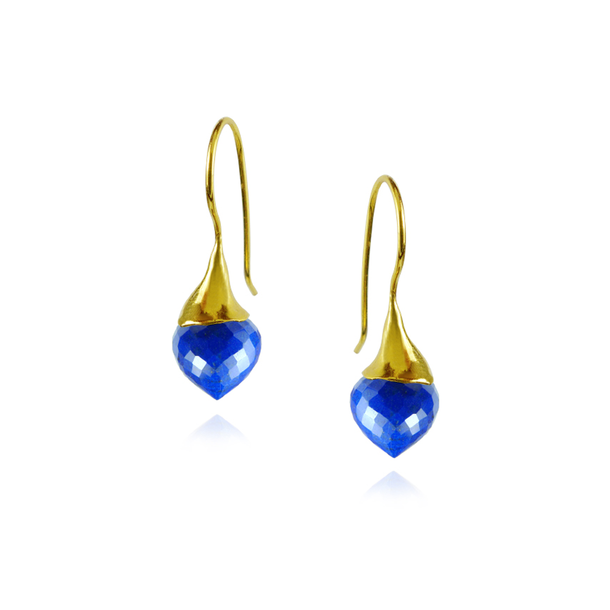 Minaret Gold Fish Hook Earrings