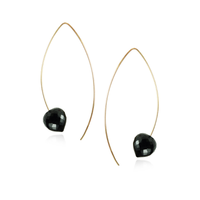 Minaret Gem Long Fish Hook Earrings