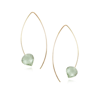 Minaret Gem Long Fish Hook Earrings