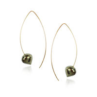 Minaret Gem Long Fish Hook Earrings